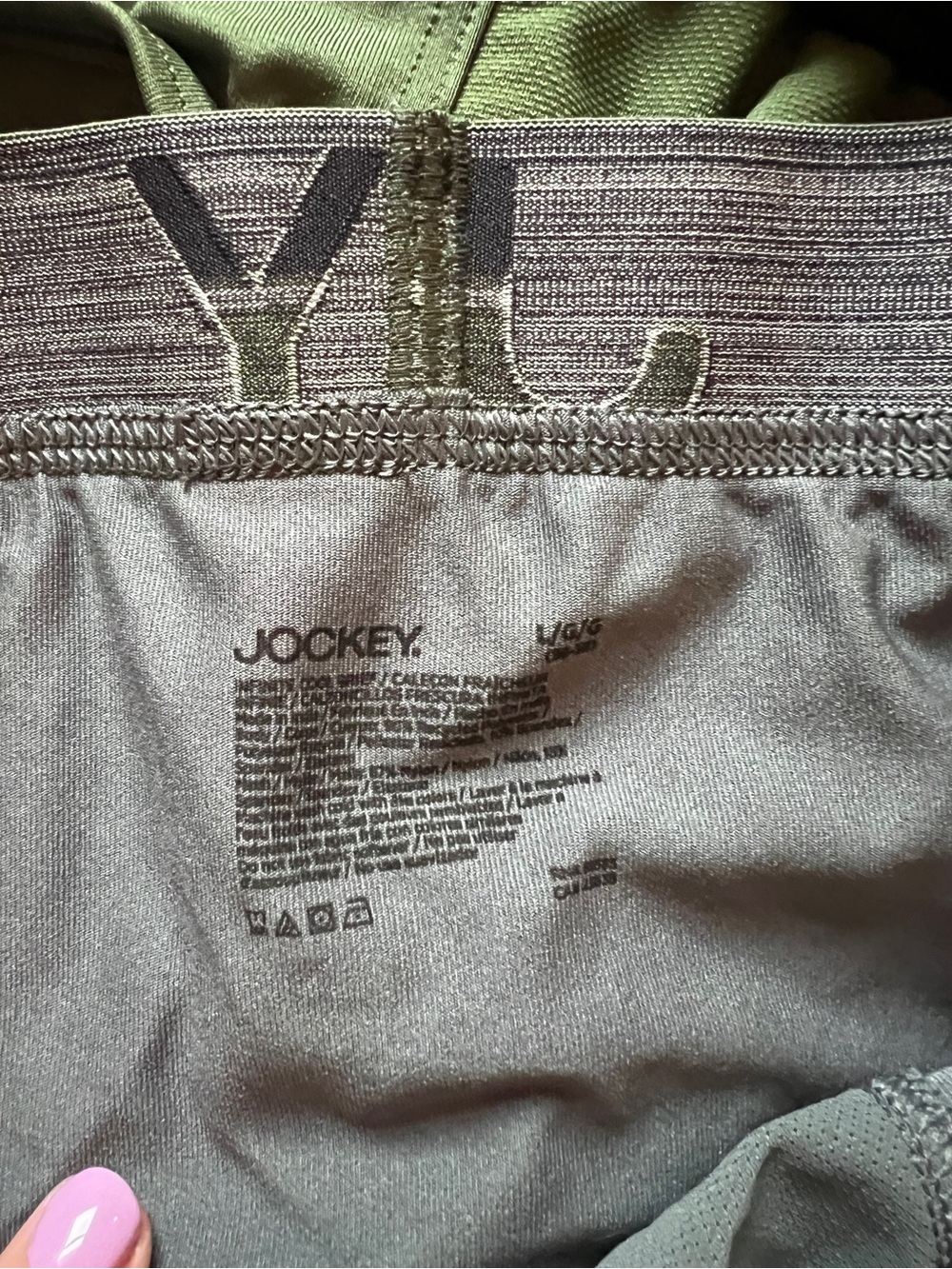 Jockey Men's Briefs 3-Pack in Gray, Black & Olive - Picture 2 of 3
